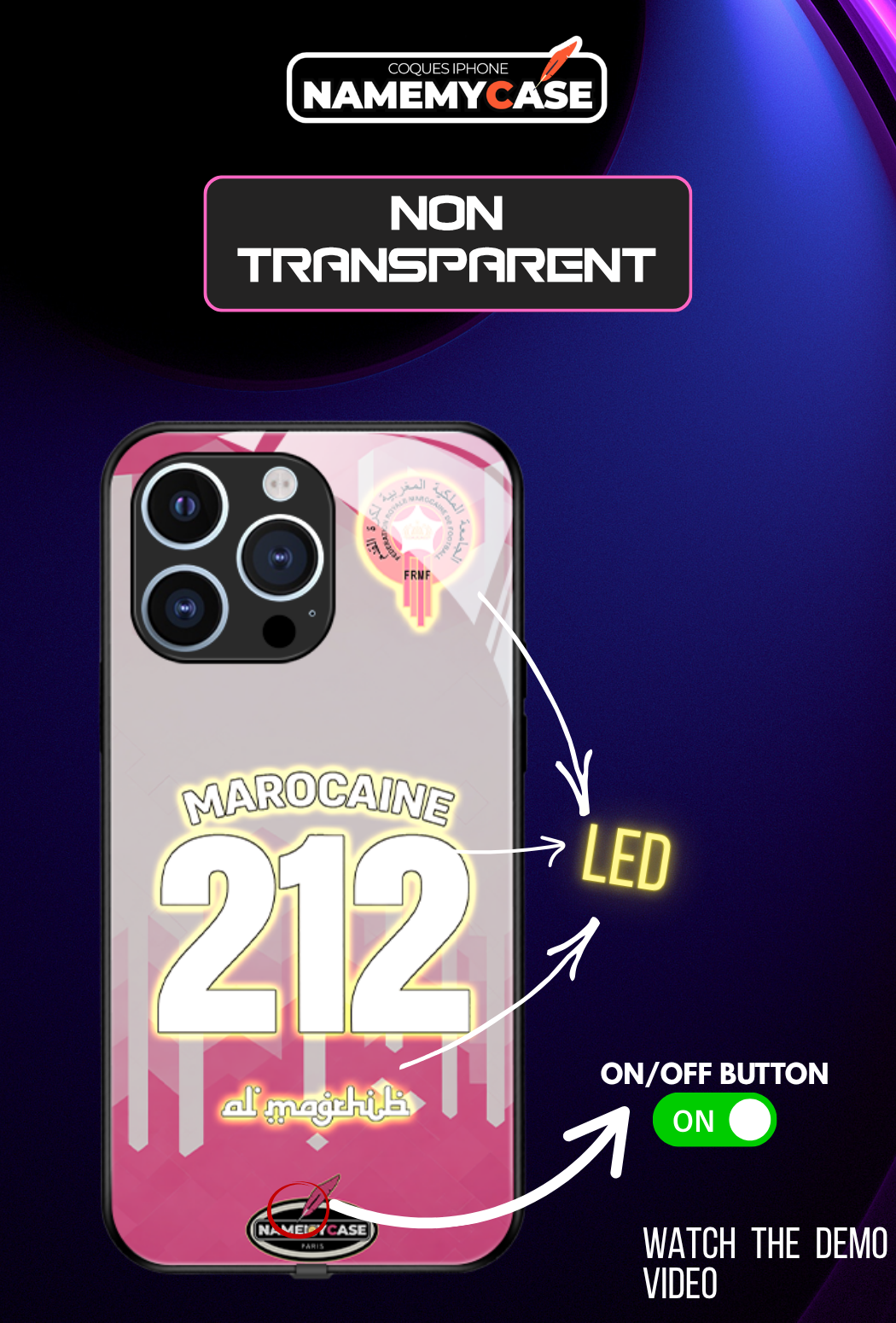 LED Cover med lys til iPhone - 212 Marokkansk