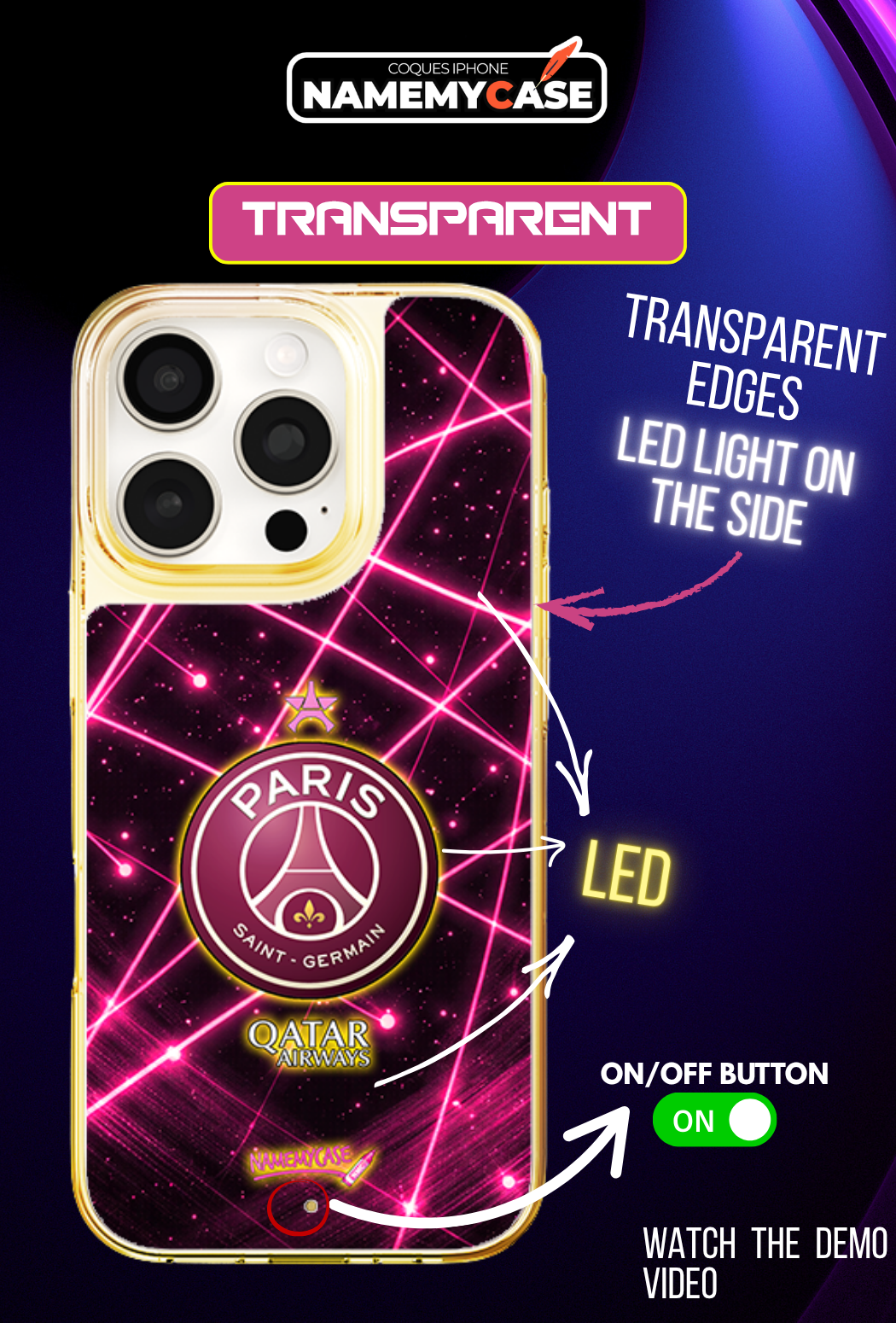 LED Leuchtendes iPhone Case - PSG Puls