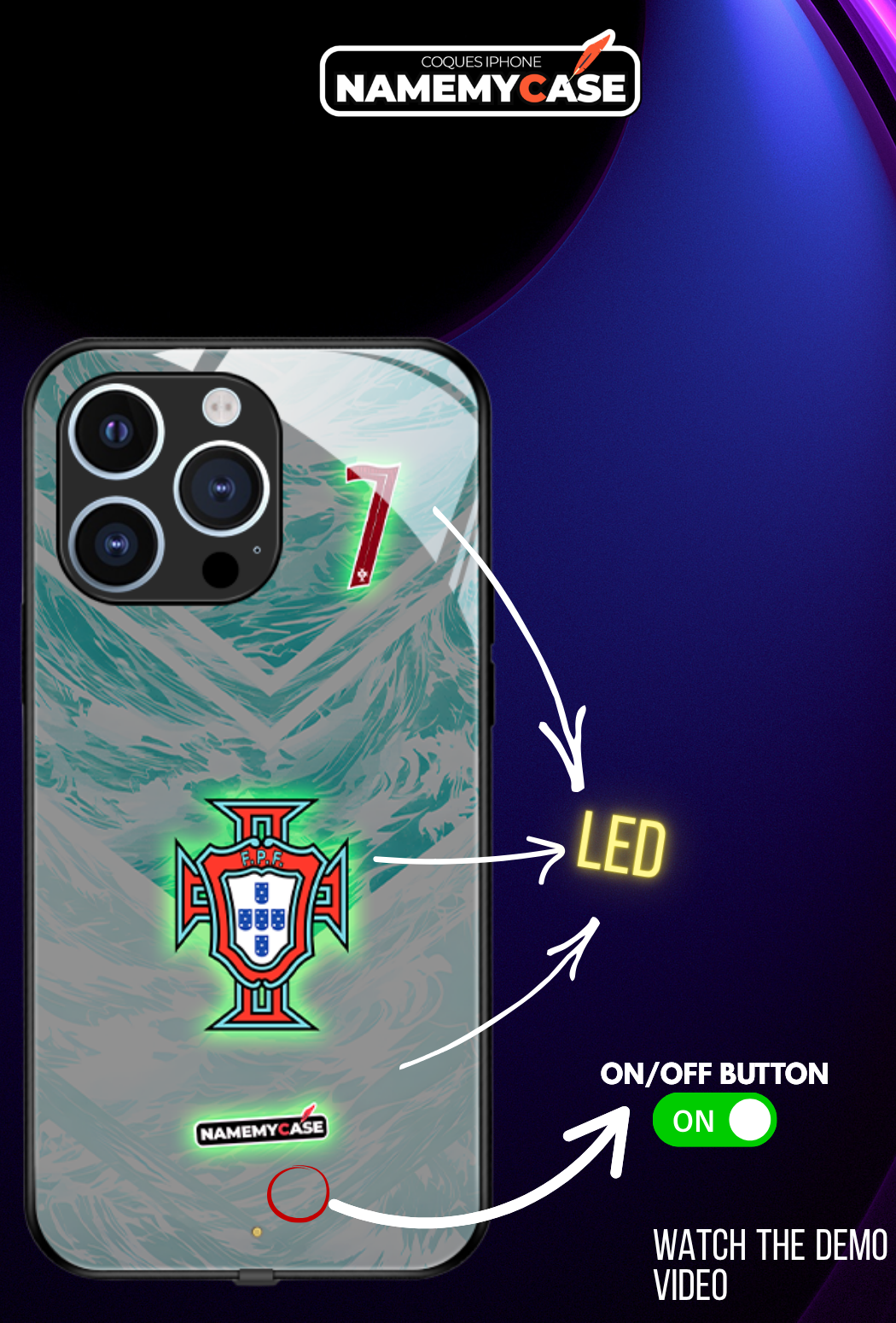 Funda LED para iPhone Omerta Rosa