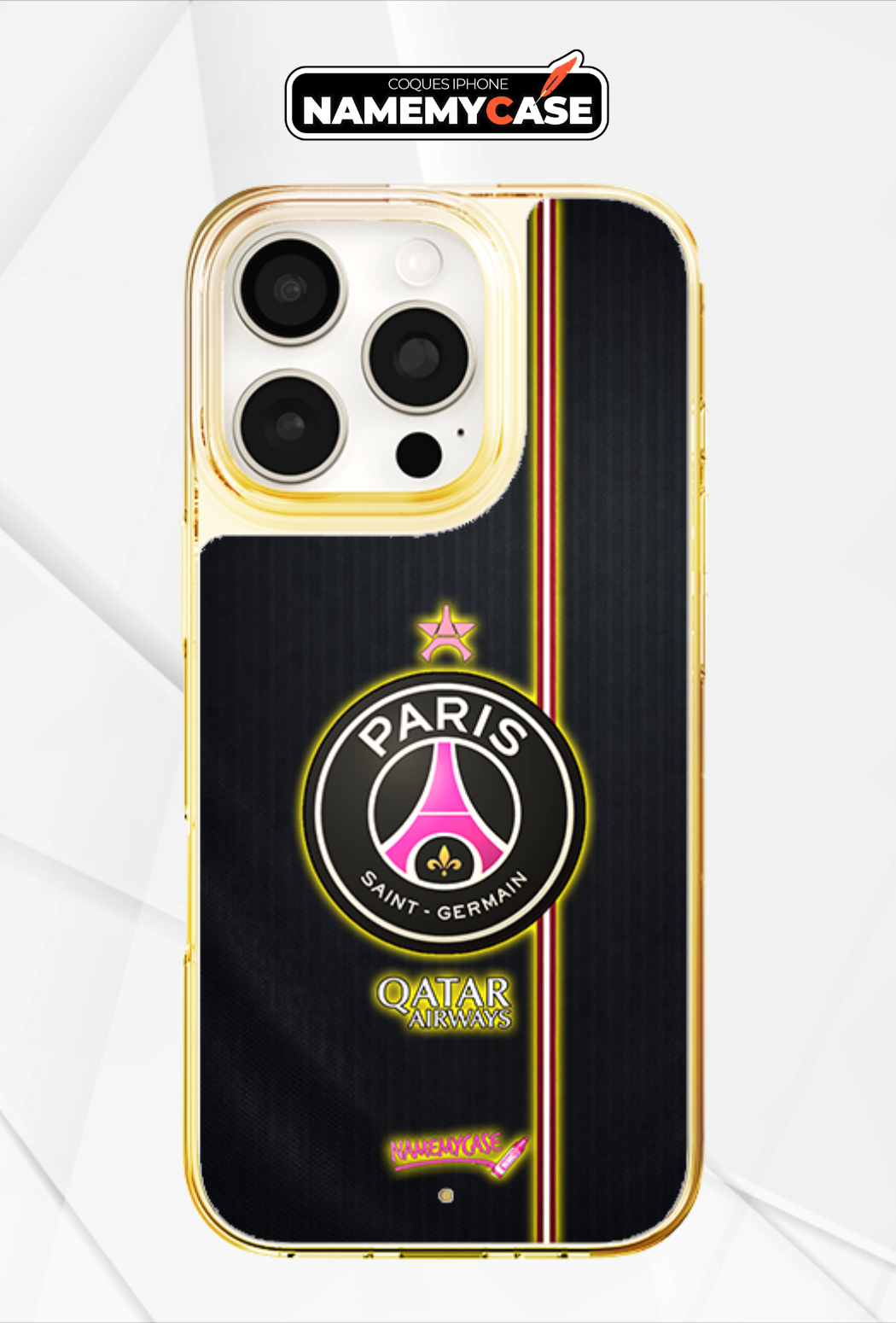LED-oplyst iPhone-cover - PSG Pink