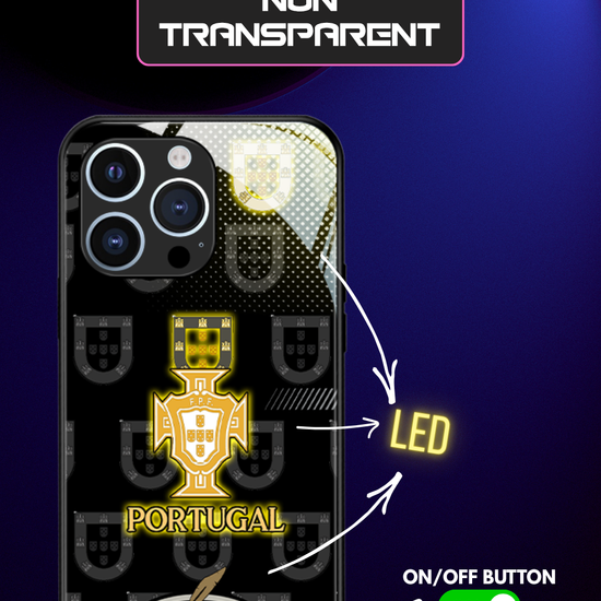LED-lysende iPhone-cover - Portugal Sort