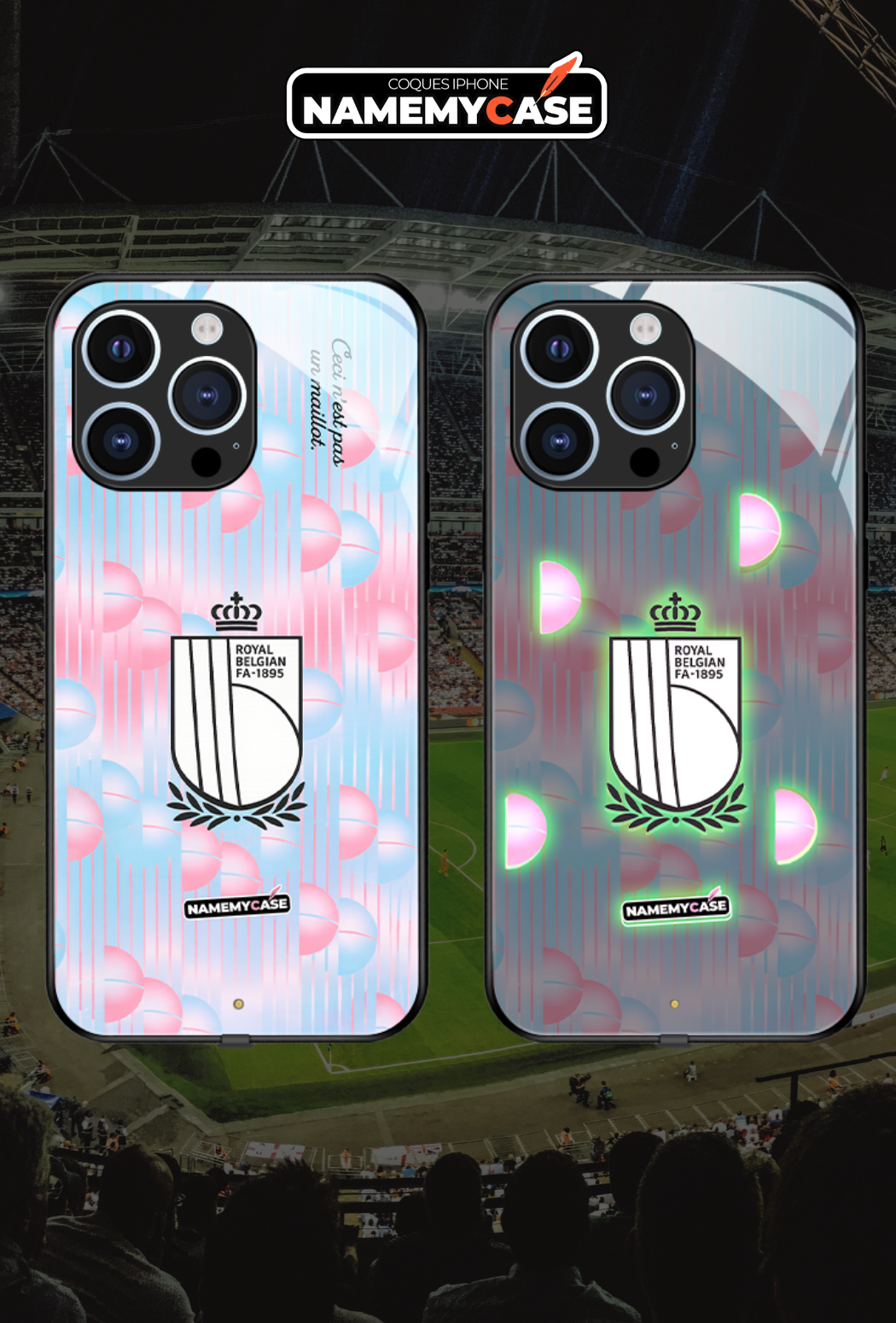 LED-oplyst iPhone-cover - Omerta Pink