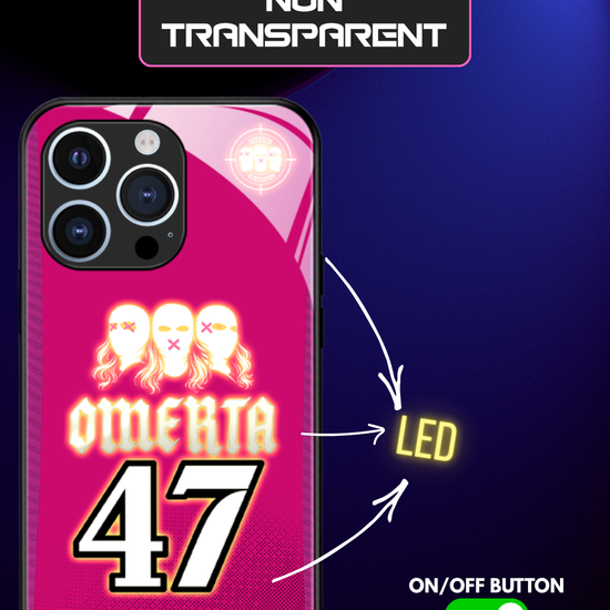 LED Light-Up iPhone Case- Omerta Pink
