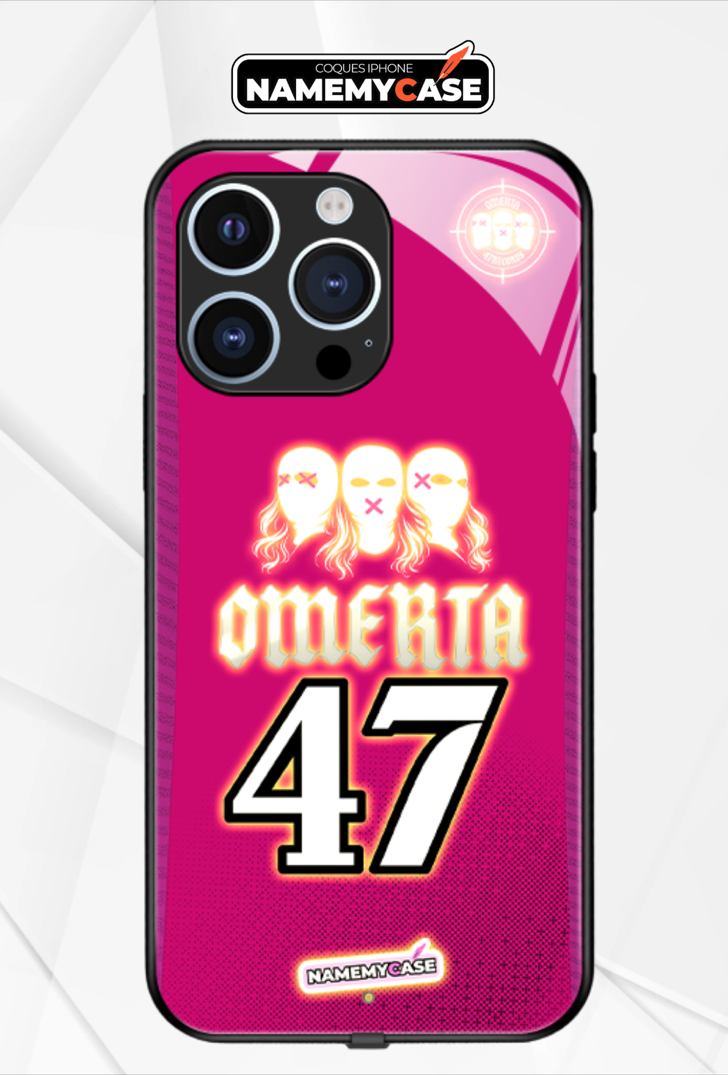 LED Light-Up iPhone Case- Omerta Pink