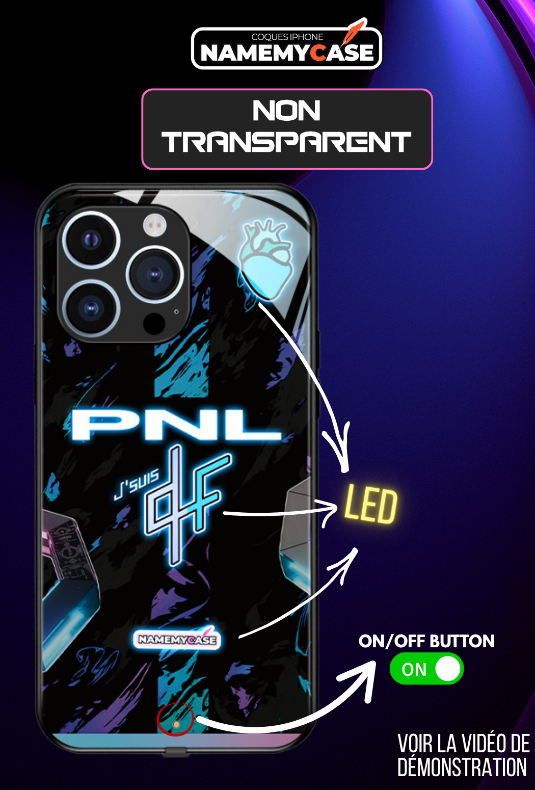 LED Light-Up iPhone Case- PNL