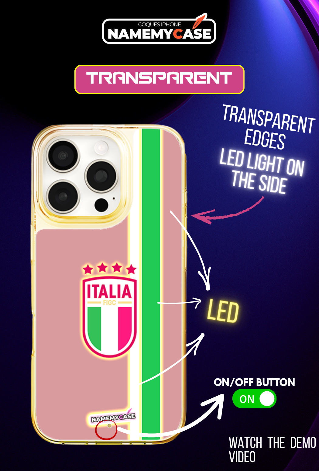 LED-lysende iPhone-cover - Italien