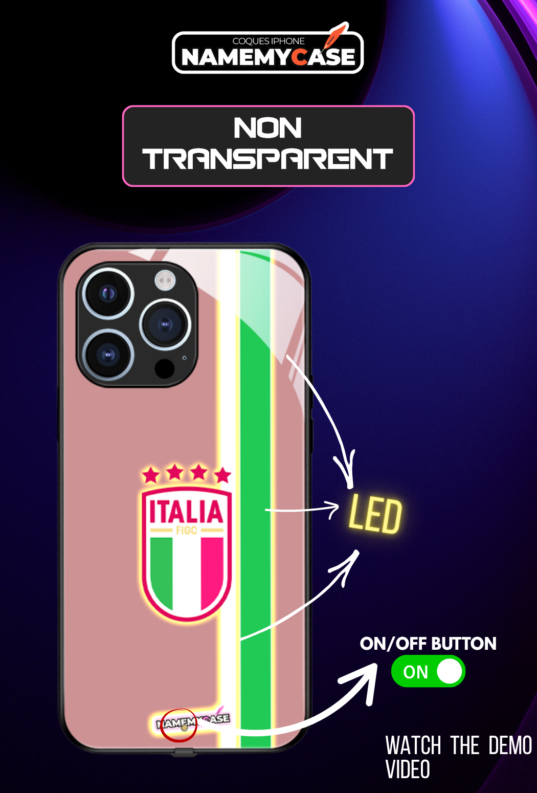 LED-lysende iPhone-cover - Italien