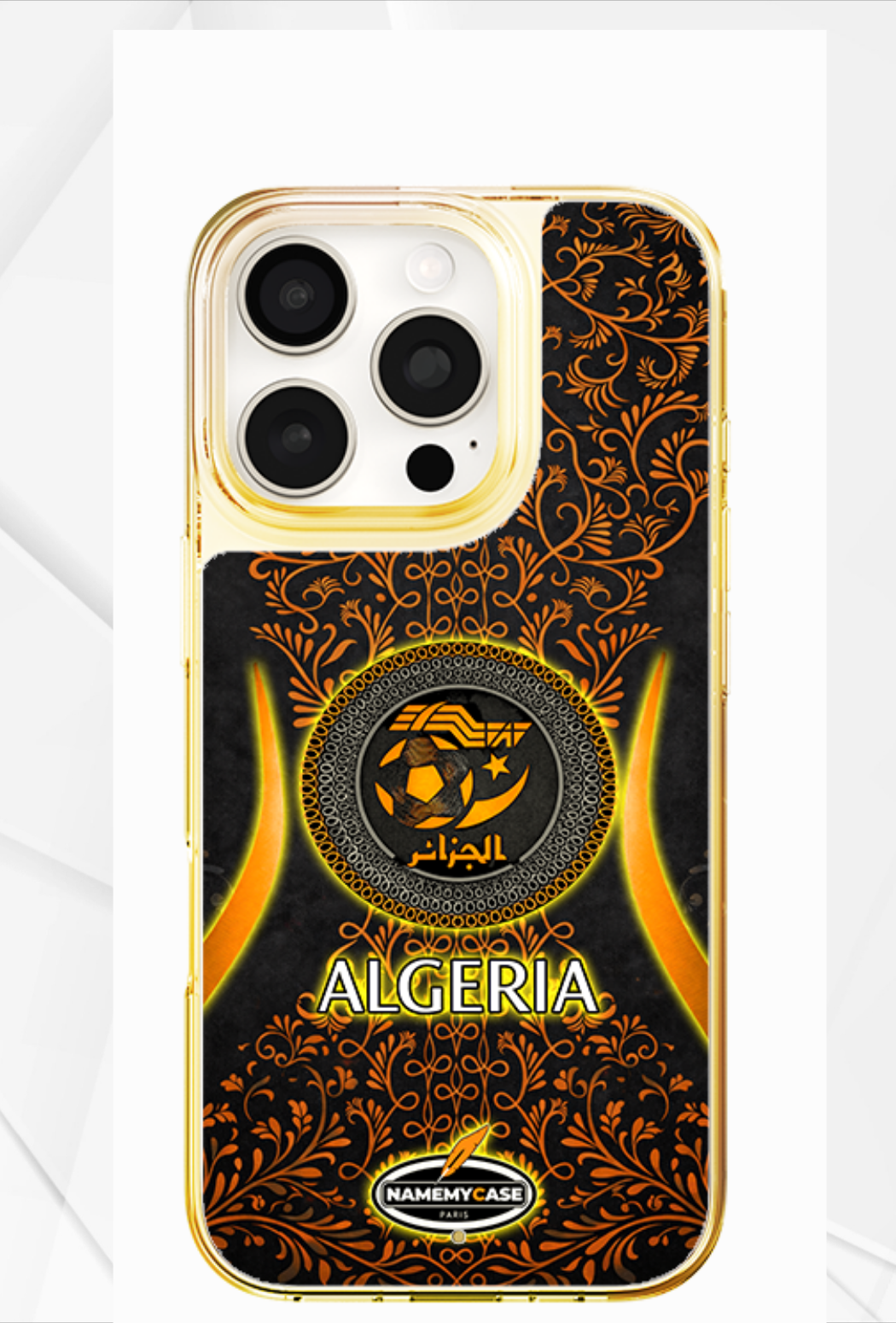 LED Light-Up iPhone Case- Algeria Orange