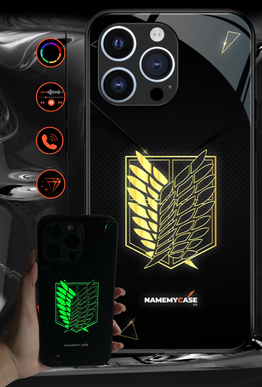 LED-oplyst iPhone-cover – Frihedens Vinger | Attack on Titan