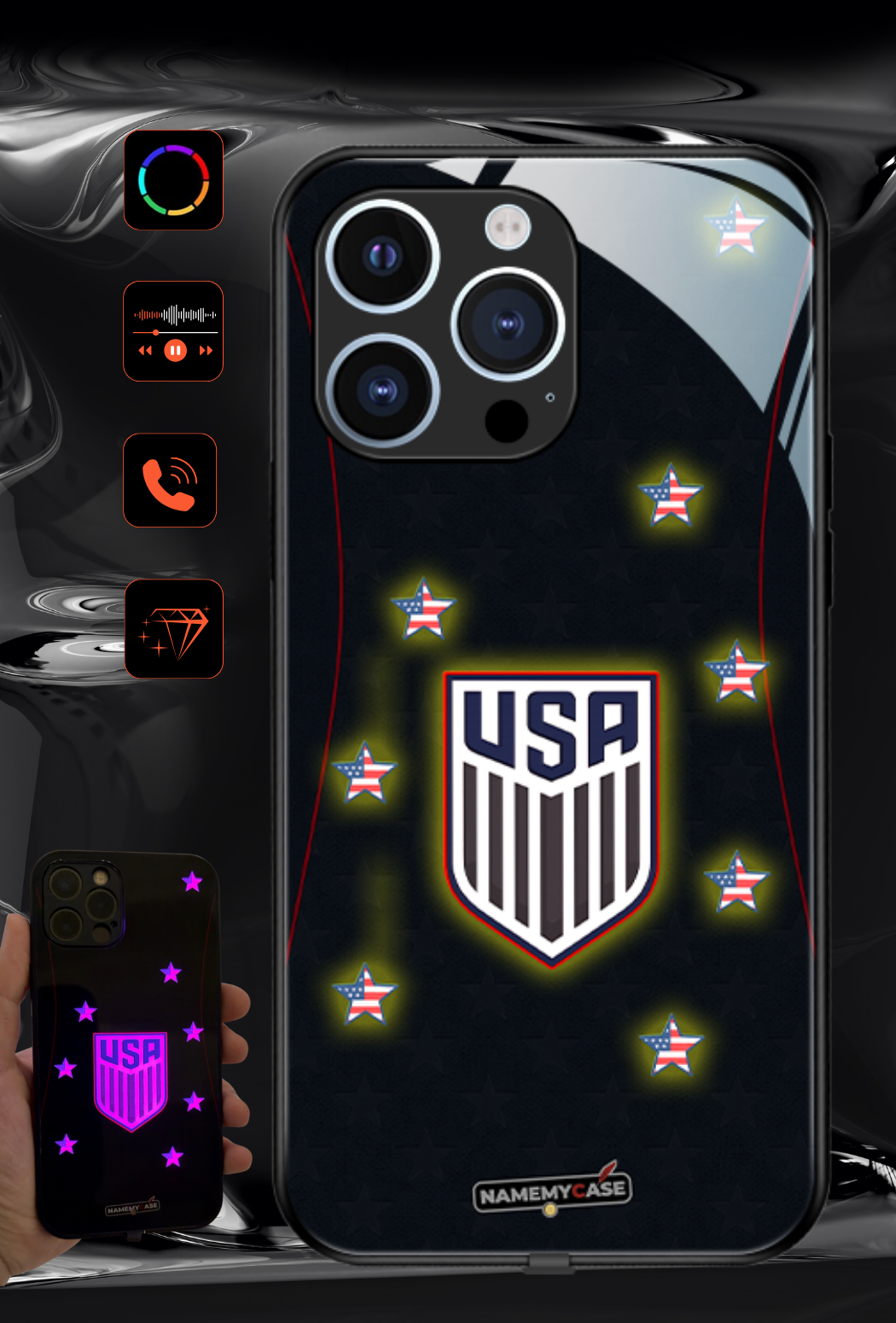 Funda LED para iPhone Omerta Rosa
