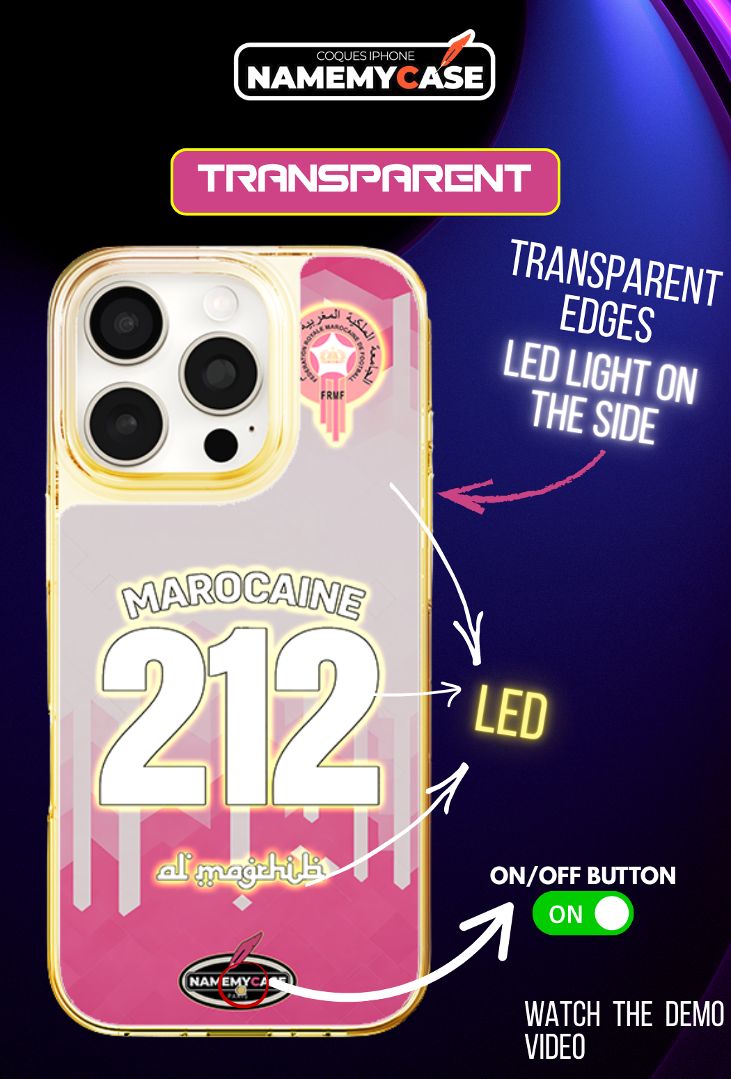 LED Cover med lys til iPhone - 212 Marokkansk