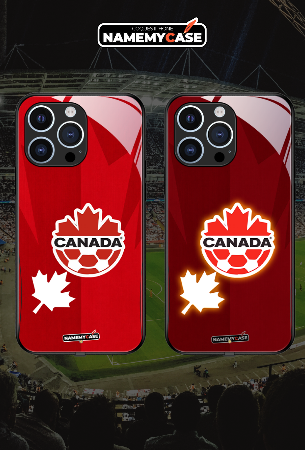 LED Light-Up iPhone Case - Canada World Cup Jerseys