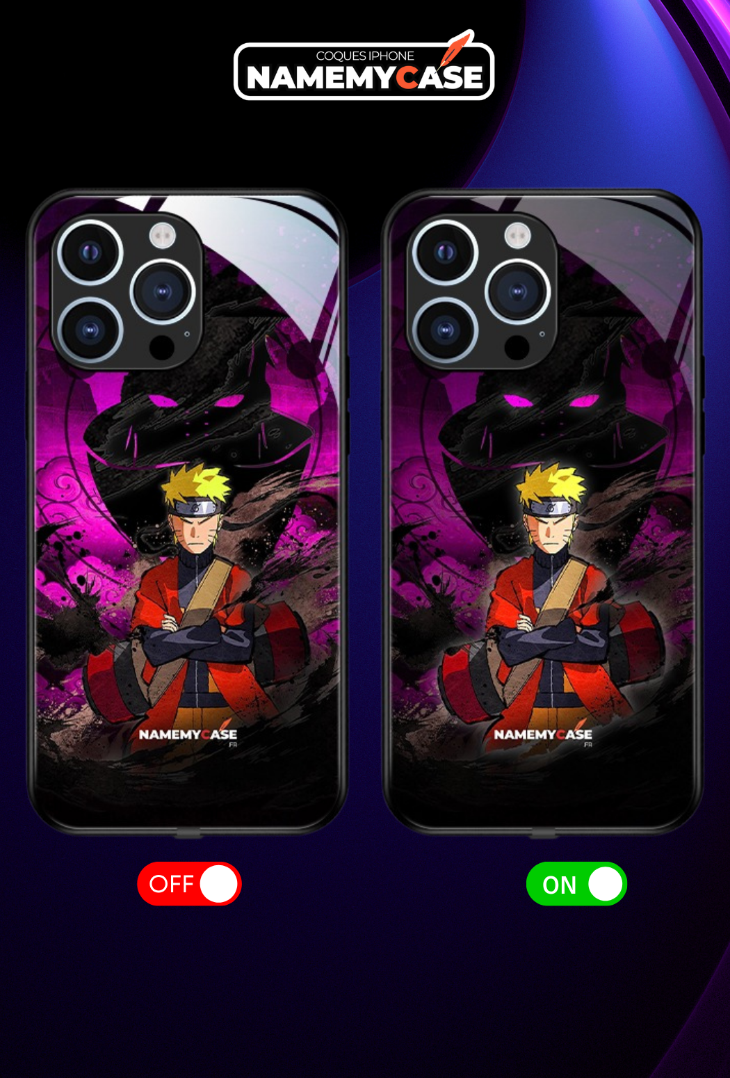 LED Light-Up iPhone Case- Power | Naruto
