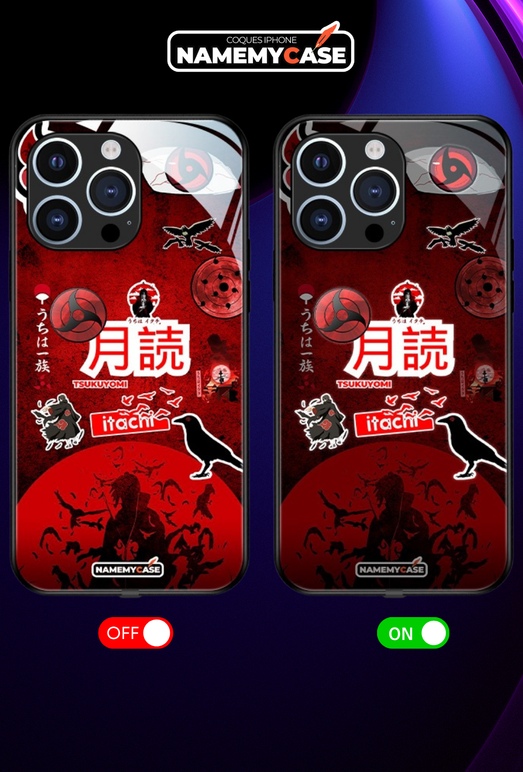 LED Leuchtendes iPhone Case - Tsukuyomi | Naruto