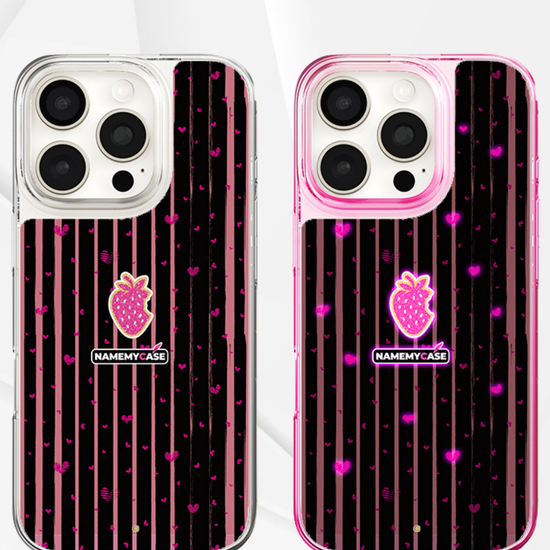 LED Light-Up iPhone Case - Strawberry Love