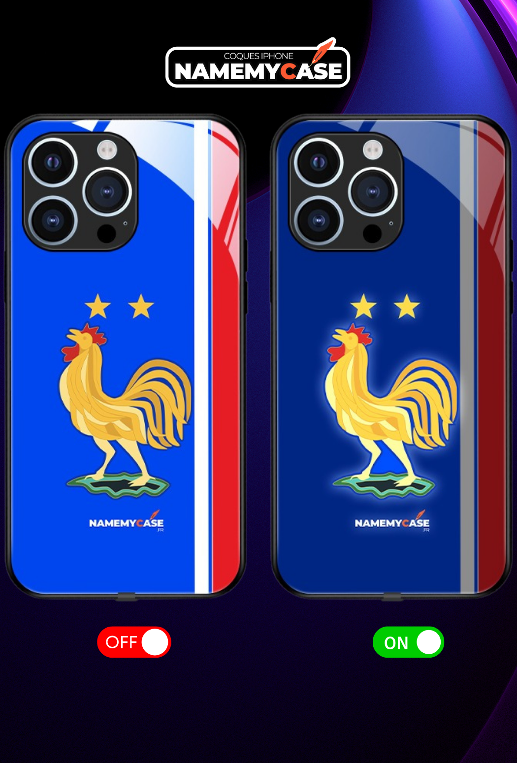 LED Light-Up iPhone Case - France