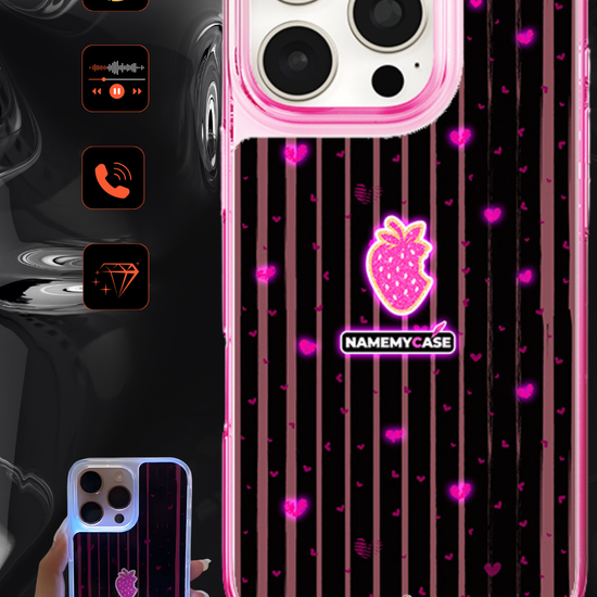 LED Light-Up iPhone Case - Strawberry Love