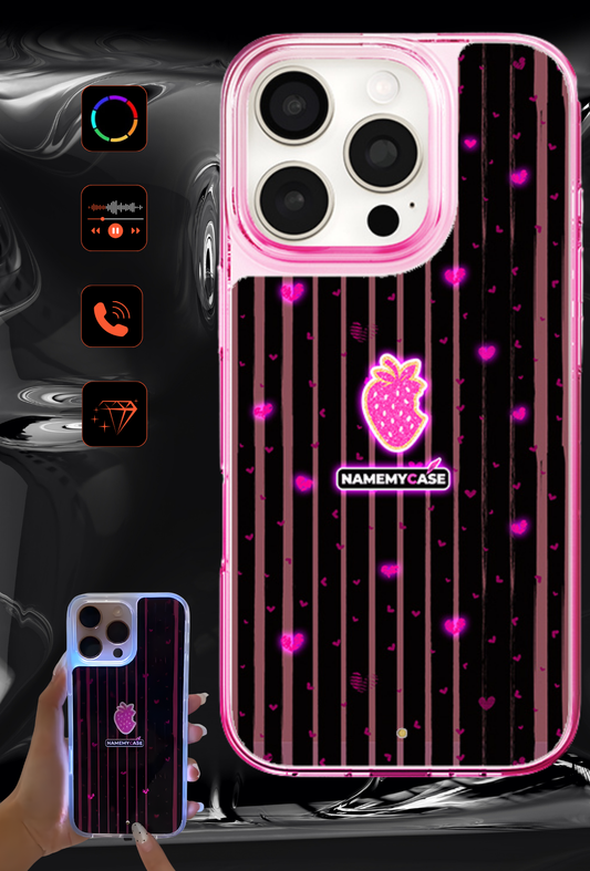 LED Light-Up iPhone Case - Strawberry Love