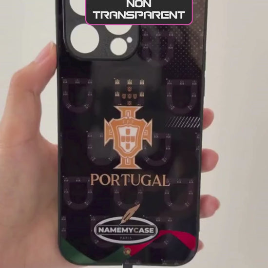 LED-lysende iPhone-cover - Portugal Sort